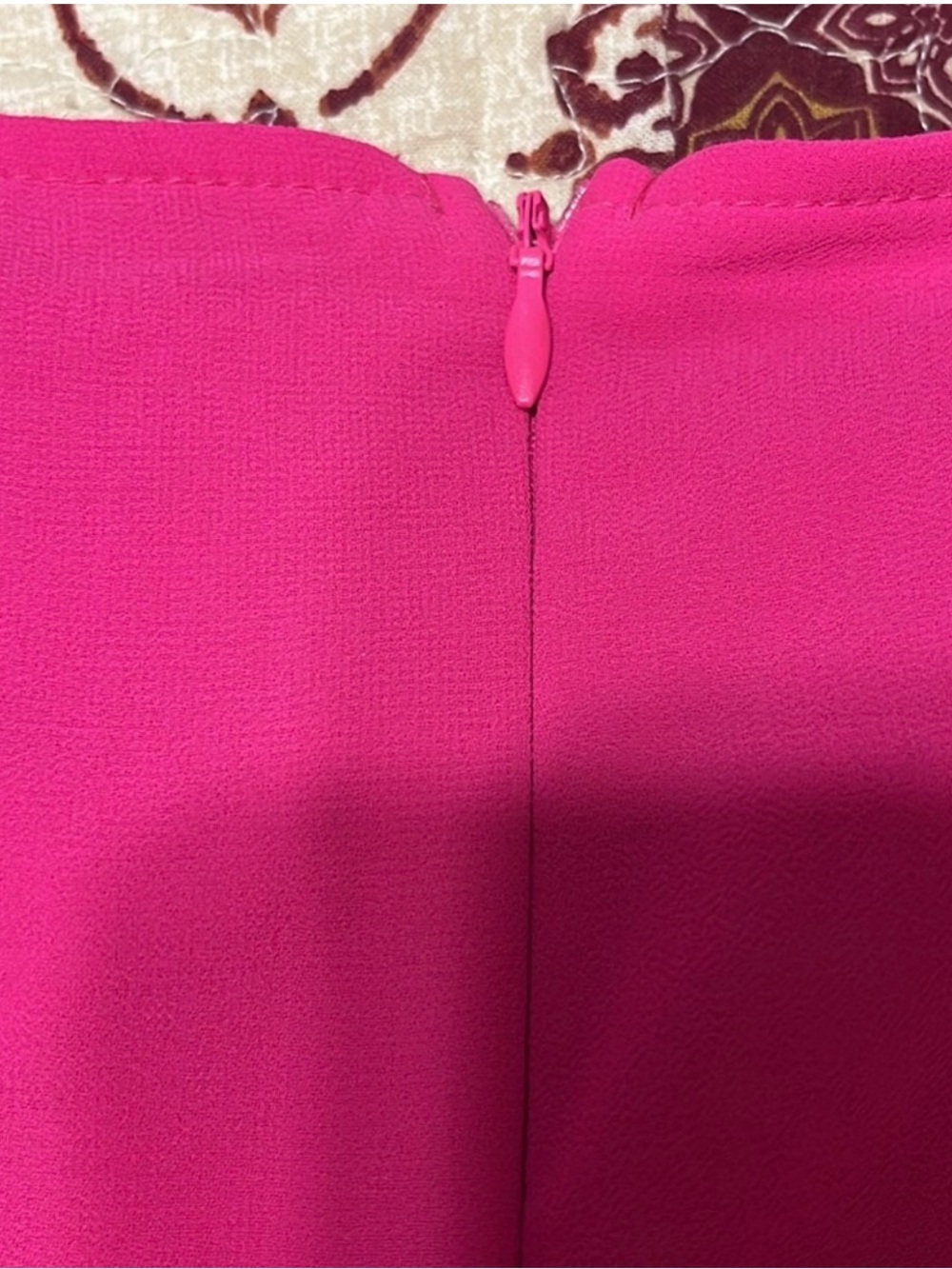 Beautiful Ruffled High/Low Maxi Dress. Bright pink Polyester Chiffon fabric.  XL - Picture 6 of 6